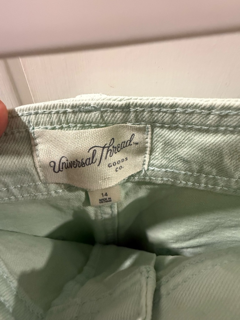 NWT Universal Threads Women’s Straight/Wide Leg Mint Green Pants/Jeans - Picture 5 of 6
